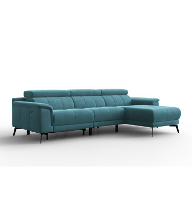 Ecksofa Relax 4-Sitzer rechts FIERO, Minter Veloursstoff