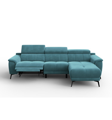 Ecksofa Relax 4-Sitzer rechts FIERO, Minter Veloursstoff