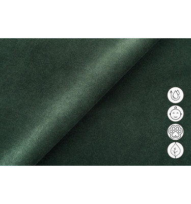 Ecksofa Relax 4-Sitzer rechts FIERO, Grüner Veloursstoff