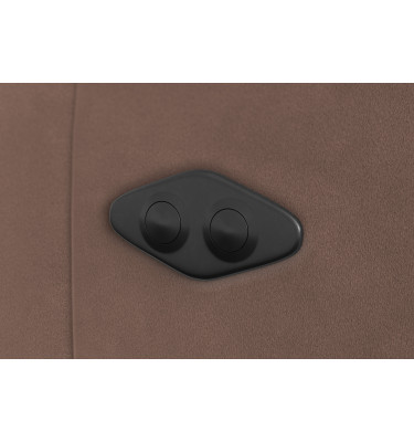 Ecksofa Relax 4-Sitzer rechts FIERO, Brauner Veloursstoff