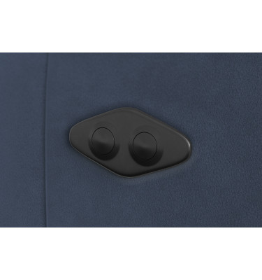 Ecksofa Relax 4-Sitzer rechts FIERO, Marineblauer Veloursstoff
