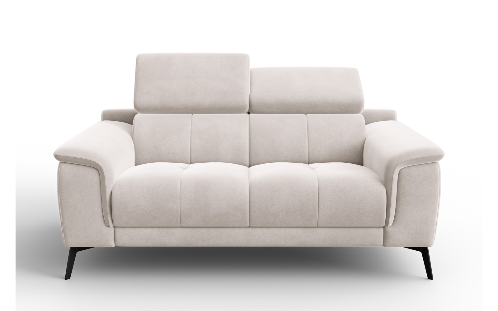Sofa 2-Sitzer FIERO, Beiger Veloursstoff