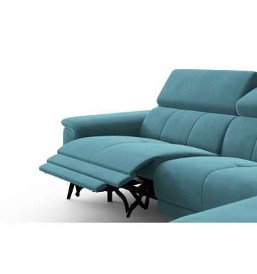 Ecksofa Relax 4-Sitzer rechts FIERO, Minter Veloursstoff