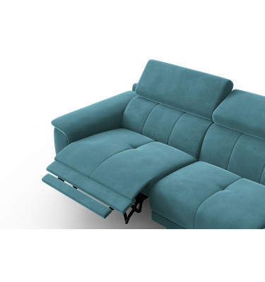 Ecksofa Relax 4-Sitzer rechts FIERO, Minter Veloursstoff