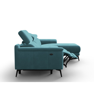 Ecksofa Relax 4-Sitzer rechts FIERO, Minter Veloursstoff