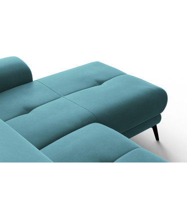 Ecksofa Relax 4-Sitzer rechts FIERO, Minter Veloursstoff