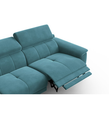 Ecksofa Relax 4-Sitzer links FIERO, Minter Veloursstoff
