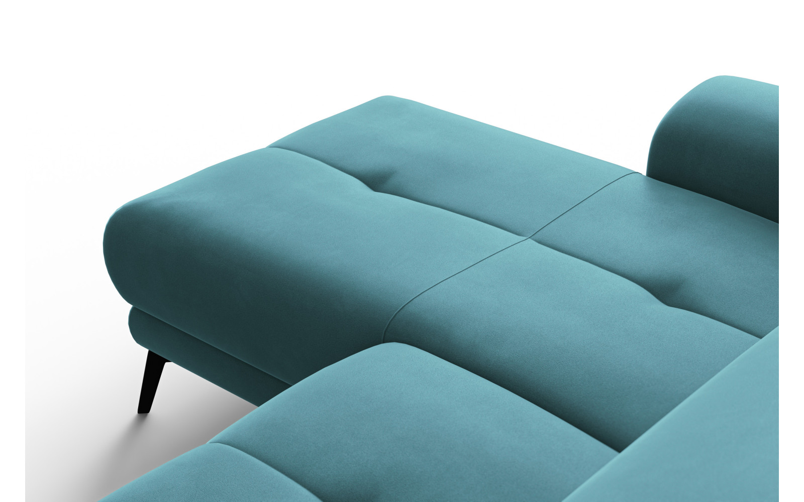 Ecksofa Relax 4-Sitzer links FIERO, Minter Veloursstoff