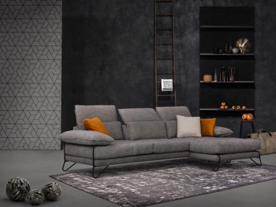 Gemütliche Ecksofas im Wohnzimmer 